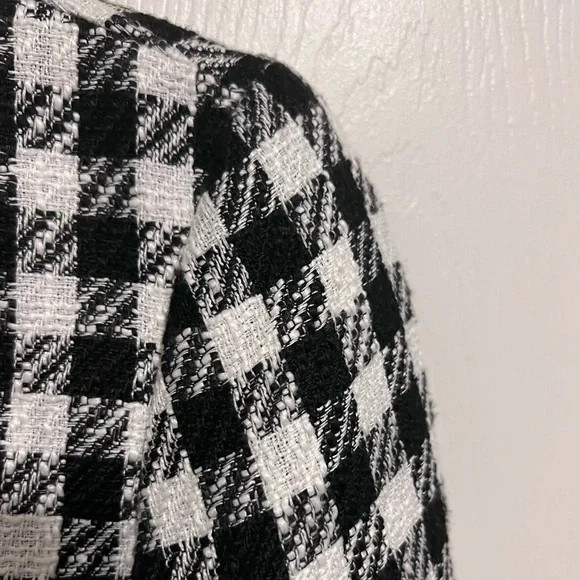 Rachel Zoe Plaid Cropped Blazer Women's Size L Academia Preppy. NWT - Picture 8 of 9